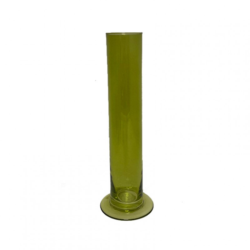 Monofiore vetro d5 h 25 cm - verde oliva