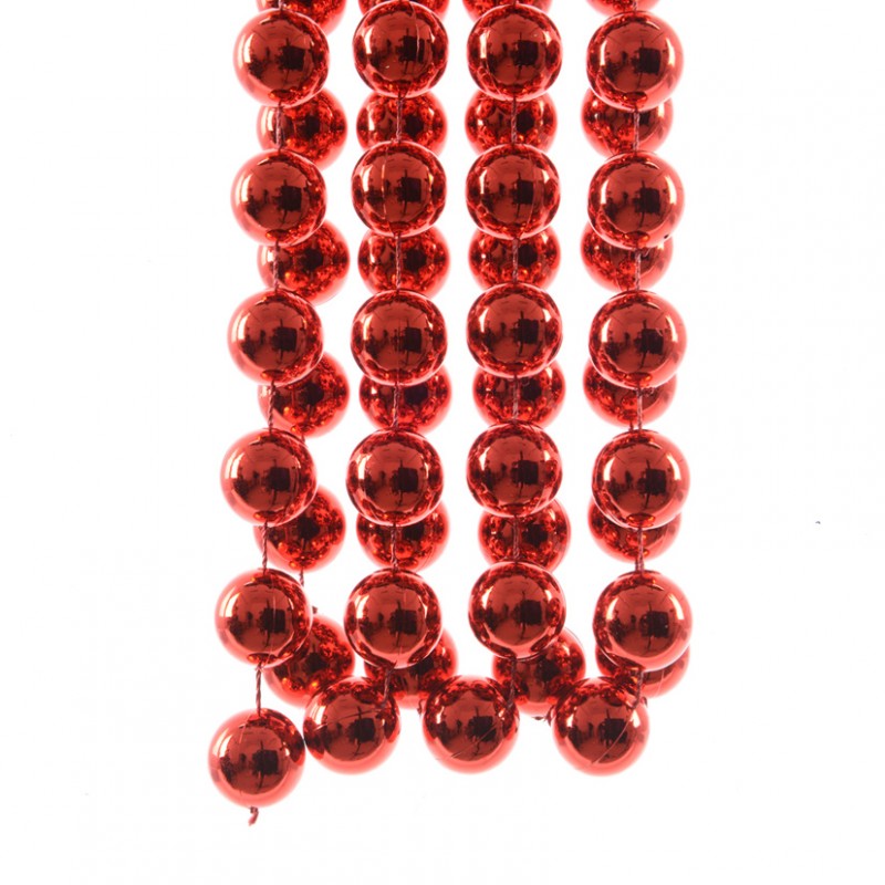 Filo perle plastica mm20x270cm -rosso