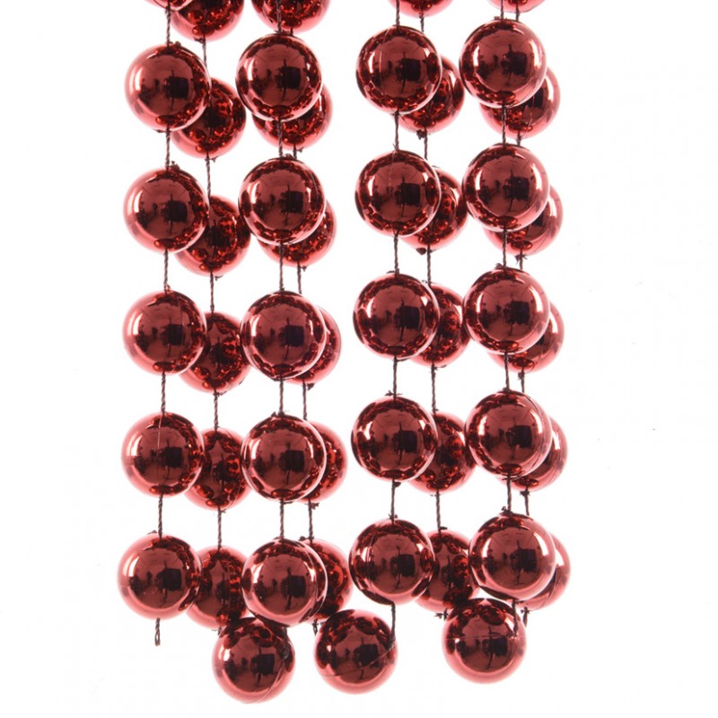 Plastic beads thread mm20x270cm-oxblood