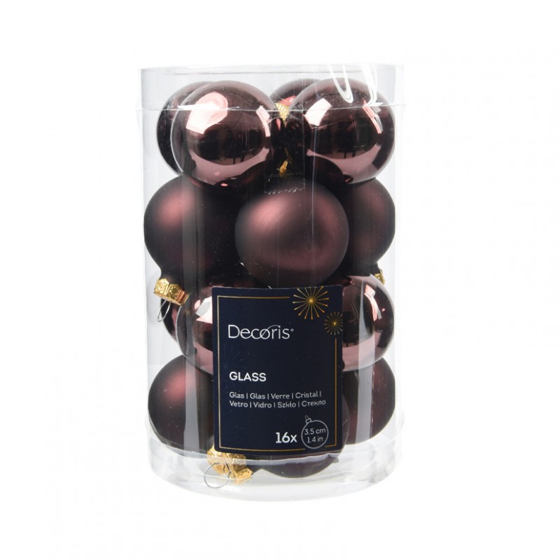 Box sfere vetro pz16 d3,5cm-black truffl