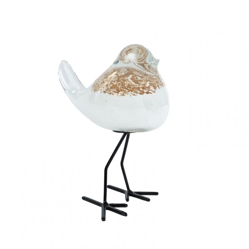 Uccellino vetro 11x8,5 h14,5