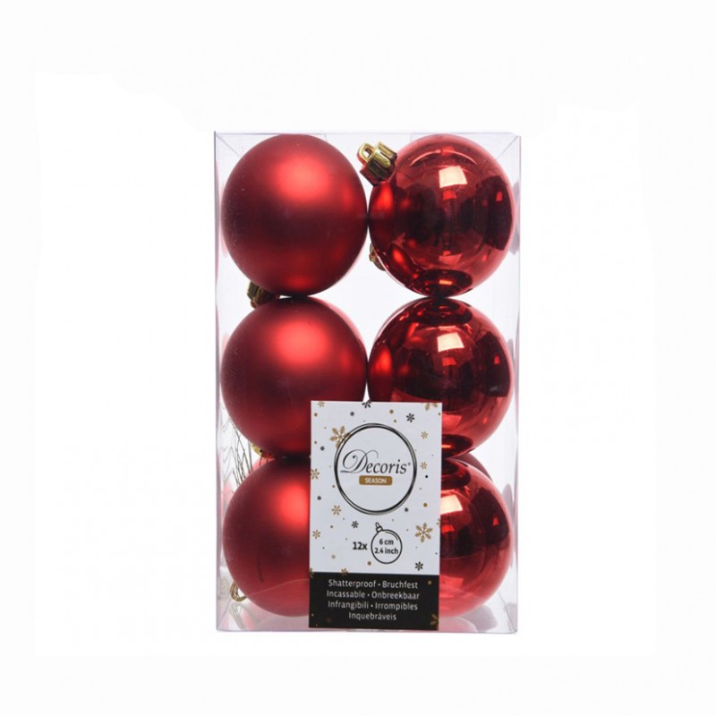 Ball box pcs 12 mm 60-xmas red