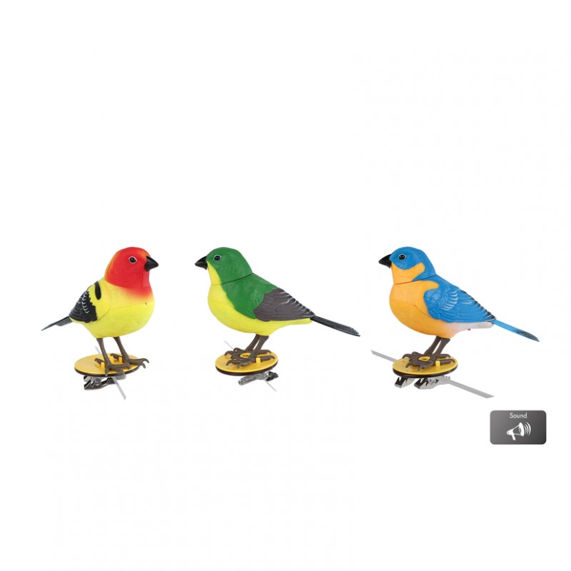 Uccellino plastica c/suono 3ass.h9,5