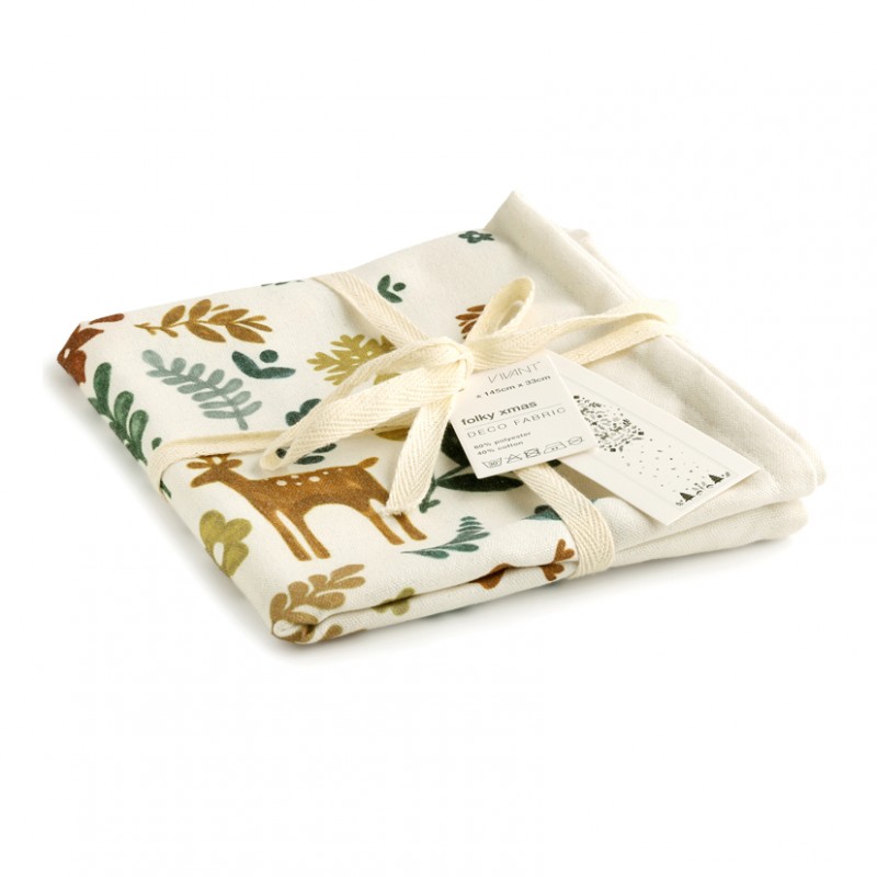 0967.01535.90 | RUNNER STOFFA FOLKY XMAS 33cm X 1,45mt