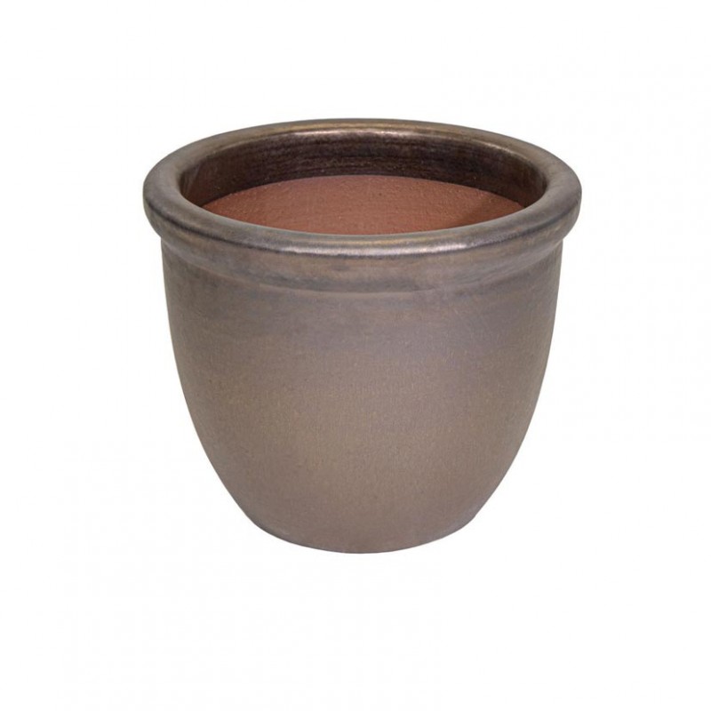 101107 | VASO CERAMIC.SMALT. D50 H39 - bronze
