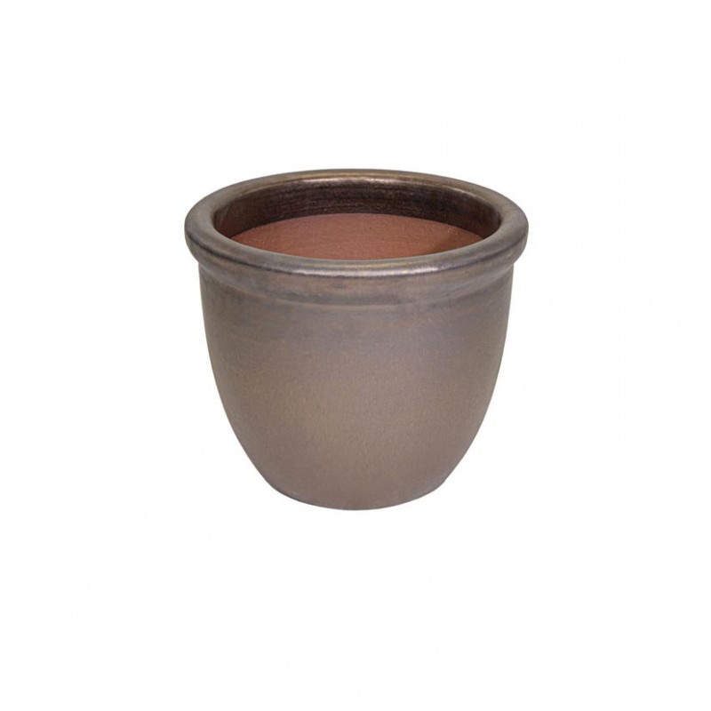 101106 | VASO CERAM.SMALT. D39 H30 - bronze