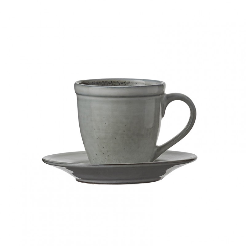 Tazzina+piattino tabo h7,5 cm - grey