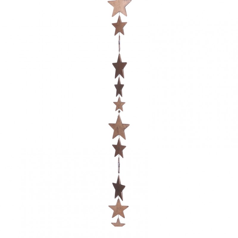 Ghirlanda stelle cm 185 - marrone
