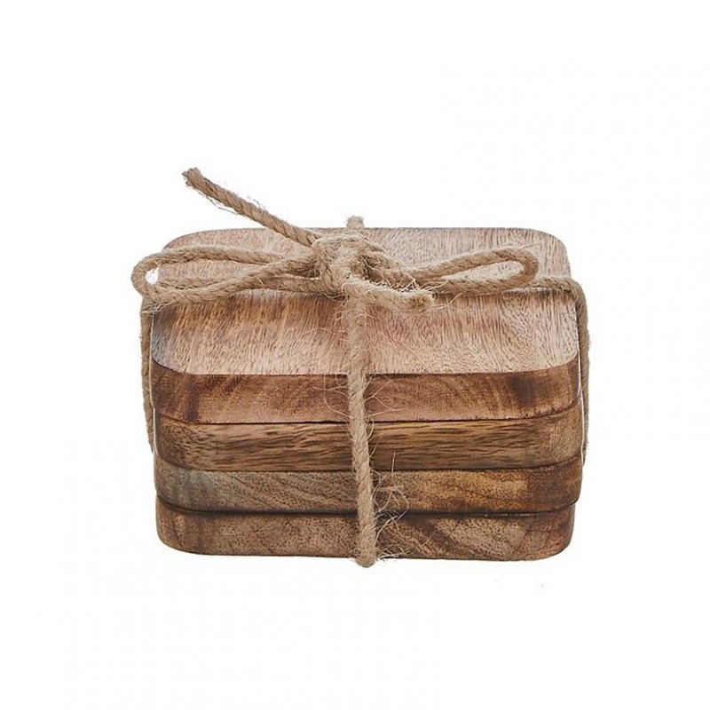 1125524 | SOTTOBICCHIERE DUKO legno 10X10 H5 PZ4