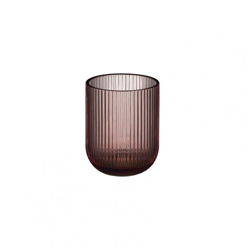 Bicchiere vetro d7,5 h9,5 - purple