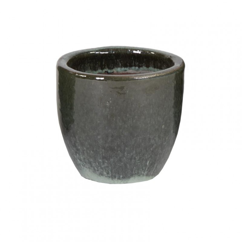 Vaso egg ceramica d22h21 -moss green