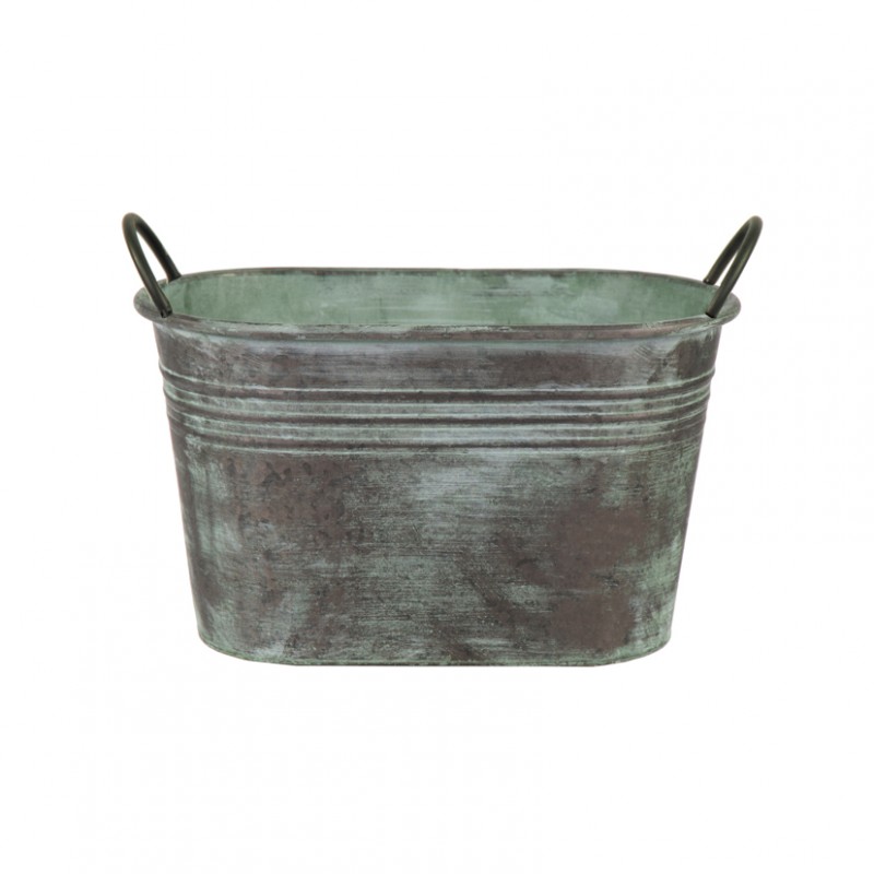 120300 | SECCHIELLO METALLO 39,5X21,5 H23-old gre
