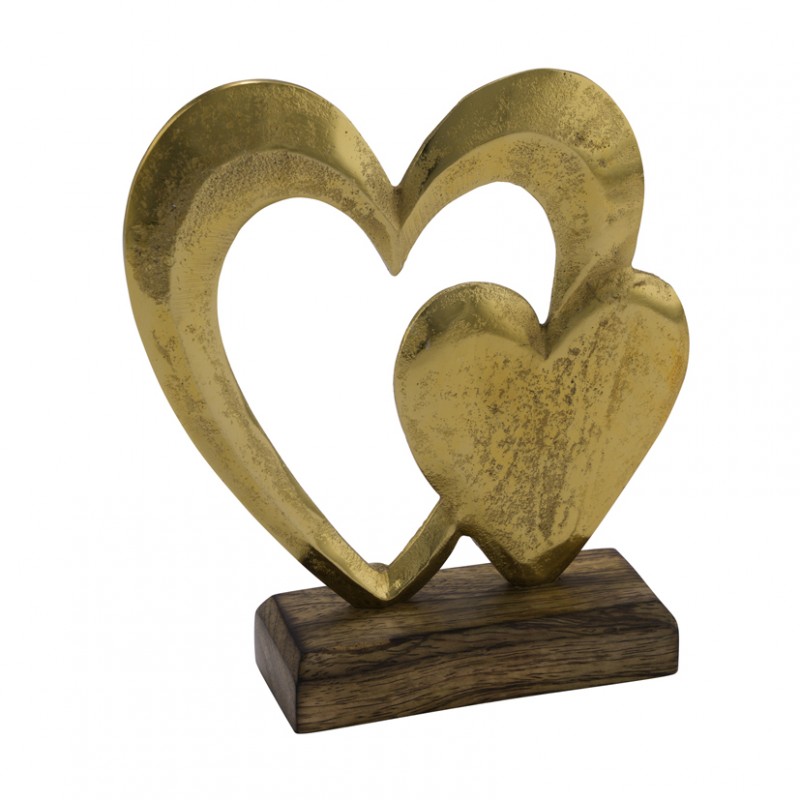 12204136 | CUORI ALL. 12,5X5,3X14,5 cm -gold