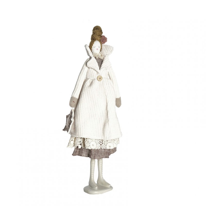 131508 | BAMBOLA C/CAPPOTTO E STELLA H48 cm-avori