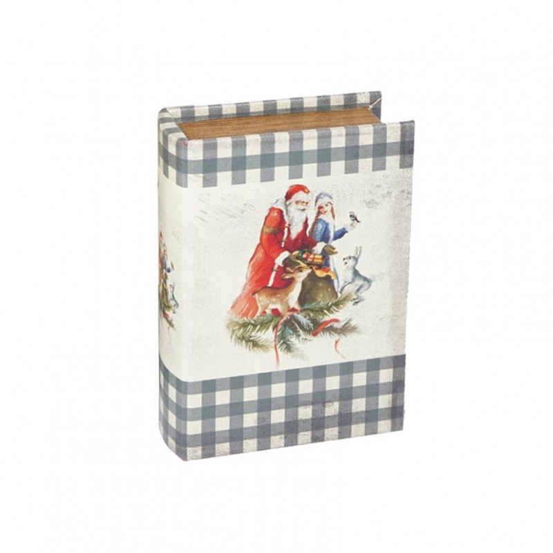 136418B | SCATOLA/LIBRO BABBO NATALE 27X19 H7,5