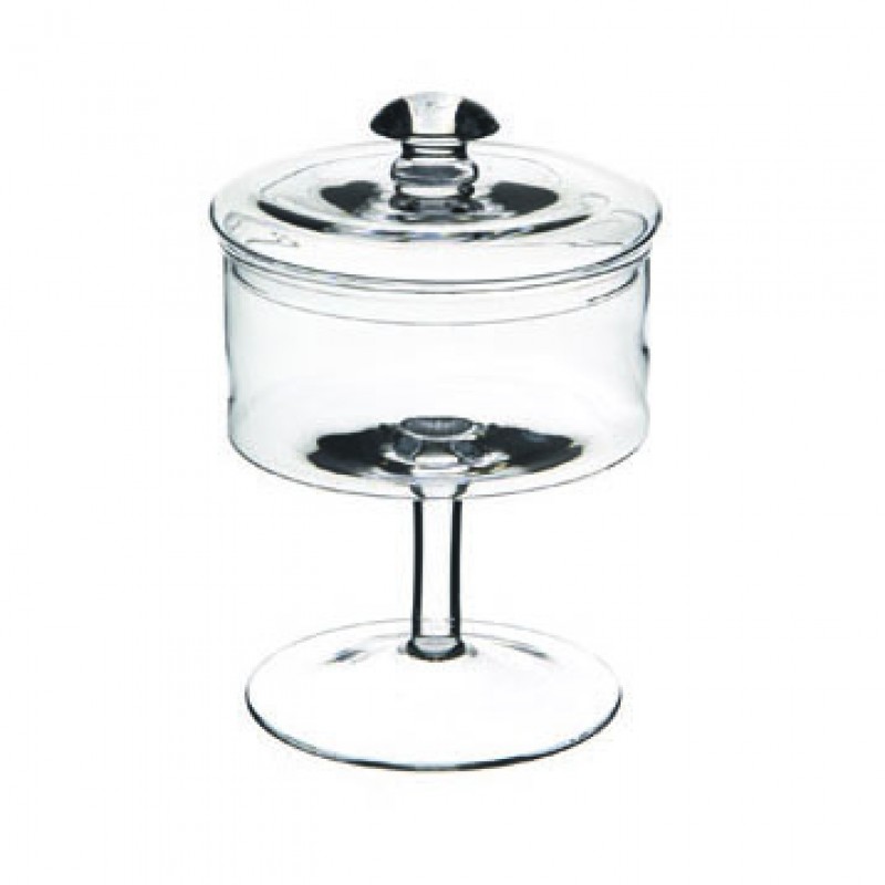 13-286E | ALZATA VETRO D17 H25 cm c/coperchio