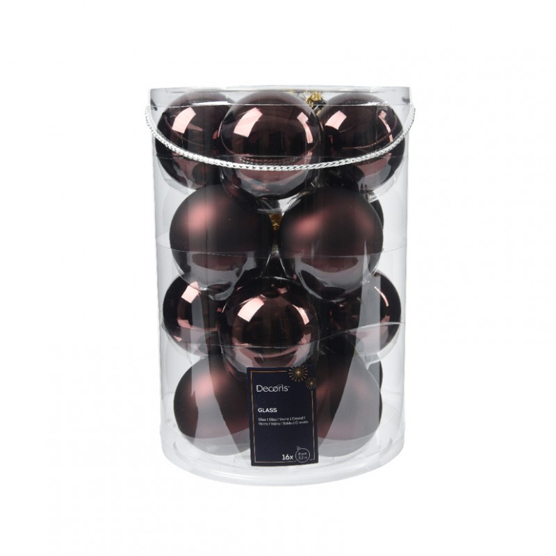 Box sfere vetro pz16 d80mm-black truffle