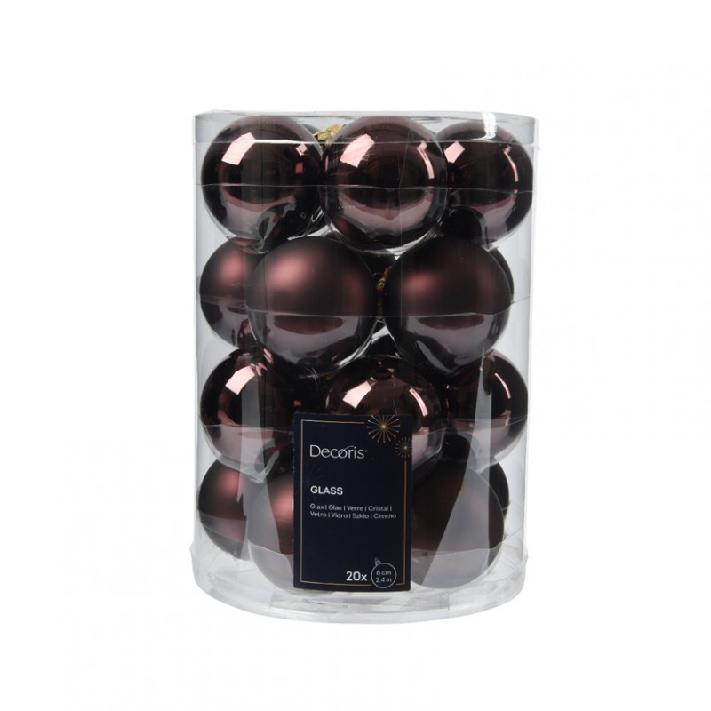 Box sfere vetro pz20 d60mm-black truffle