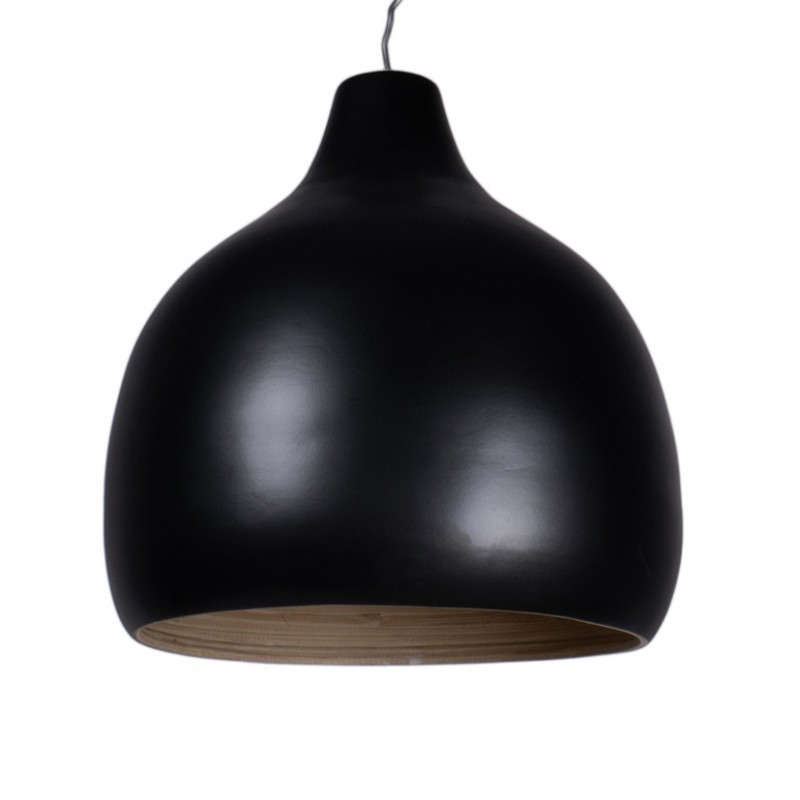 Lampadario bamboo d33 h35cm - nero