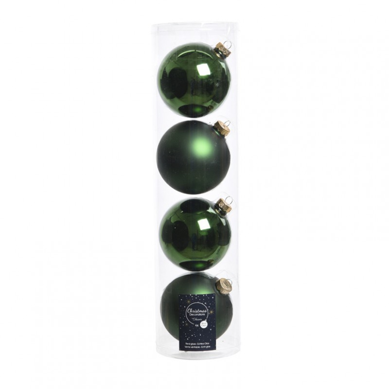 Box sfere vetro pz4 d100mm - pine green