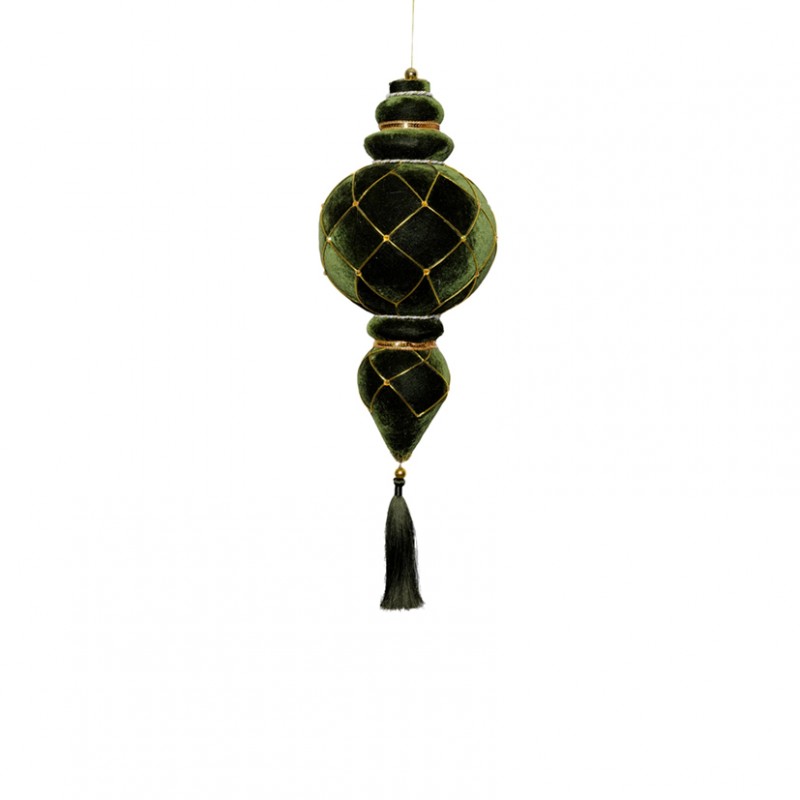 141603 | DECORO DA APP. D20 H60cm - verde/oro