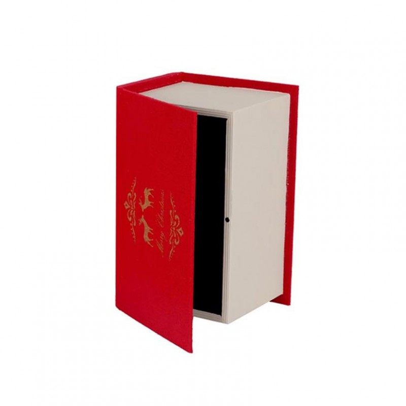 Scatola/libro legno 30x20x12cm - rosso