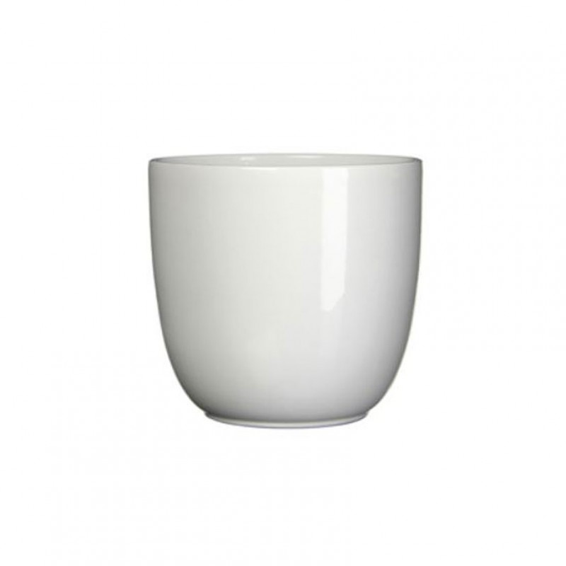 Tusca vase h 16 diam. 17 cm-white