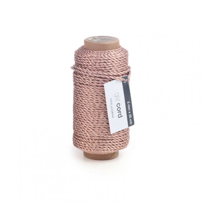 1475.2503.29 | GLIZ CORD 25MTX3MM -rose gold