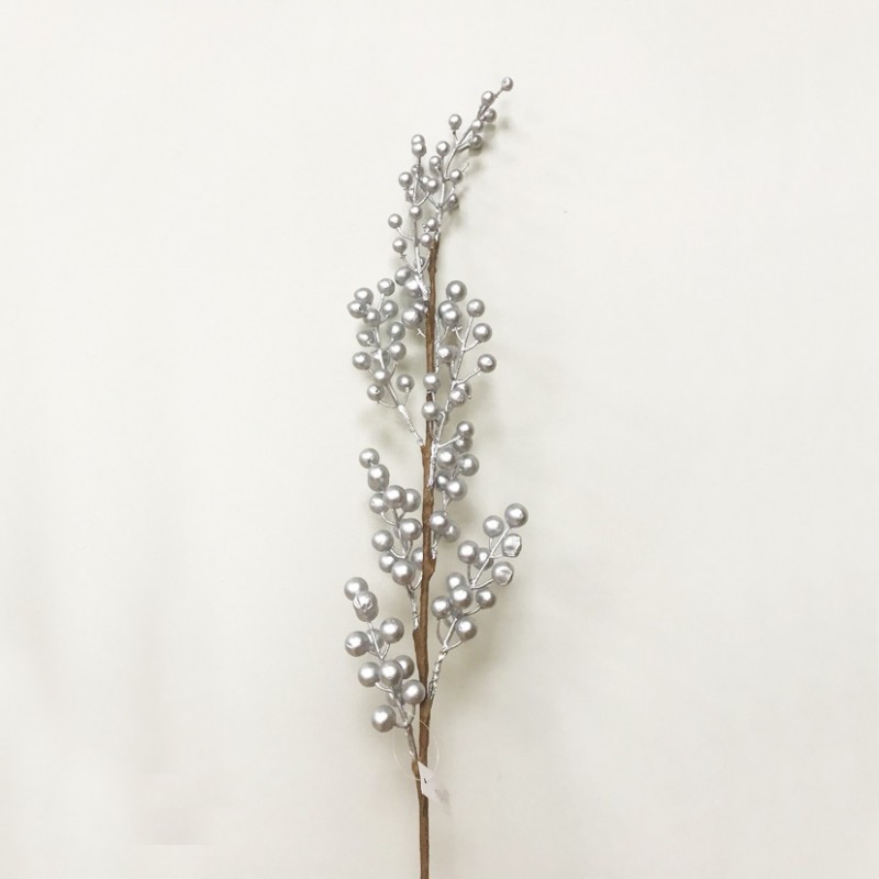 Branch berries h75cm -silver *