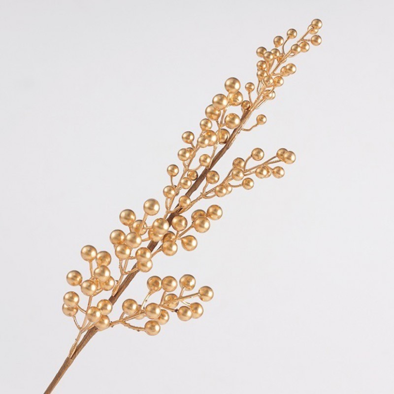 Branch berries h75cm -gold *