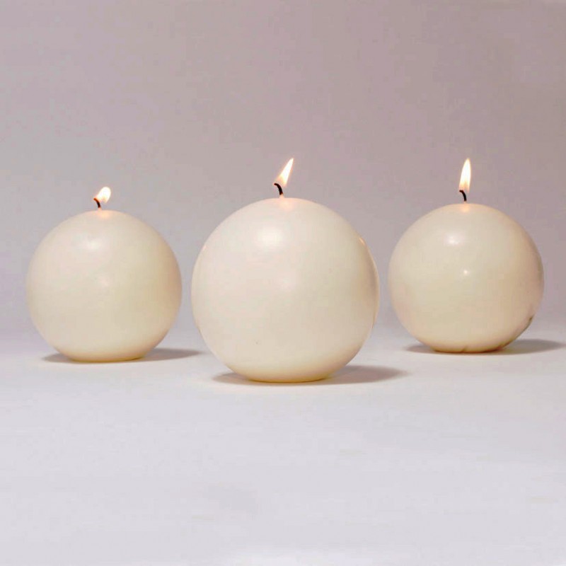 Candele sfera mm100 pz4 -crema