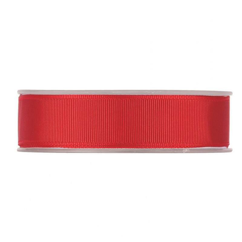 N/gros grain 25mm 20mt -red