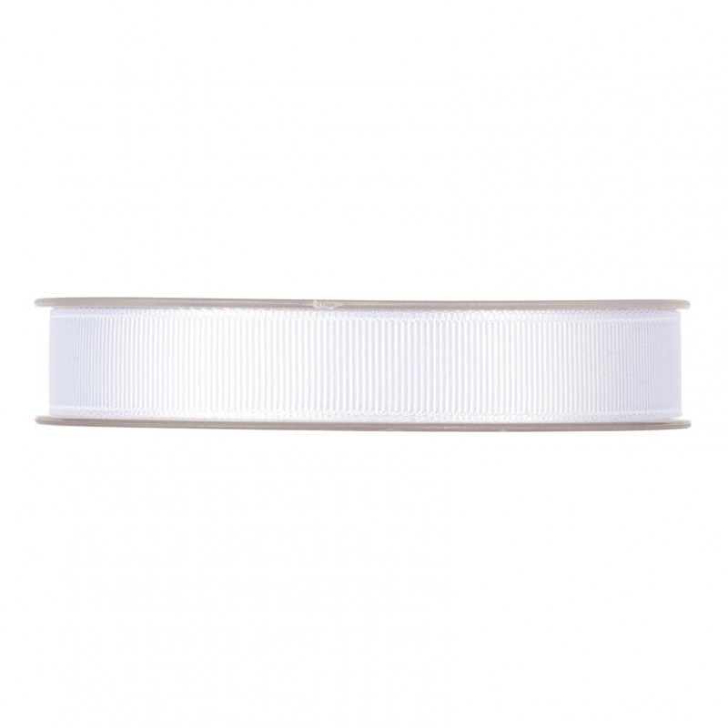 N/gros grain 15mm 20mt - white