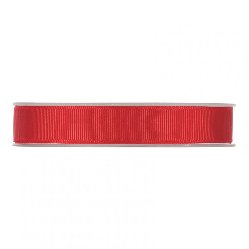 N/gros grain 15mm 20mt - red