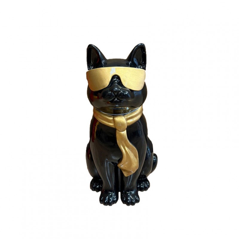 214062 | GATTO RESINA C/OCCHIALI H40- black