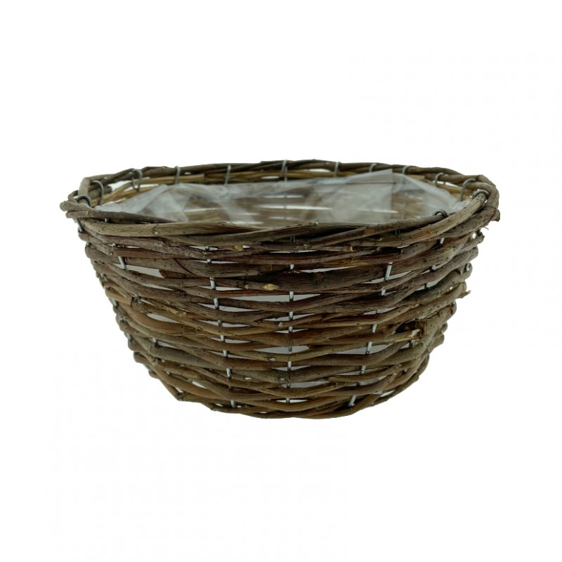 Wicker basket d25.5 h11cm