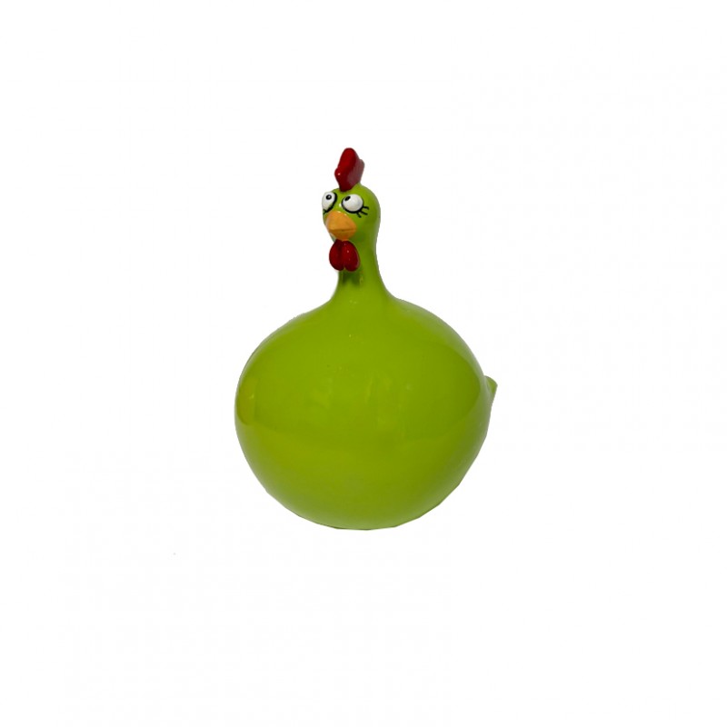 Gallina resina h15 cm- green