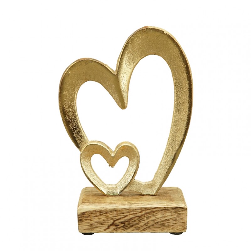 Cuore leg/met.13x6,5xh18 - gold