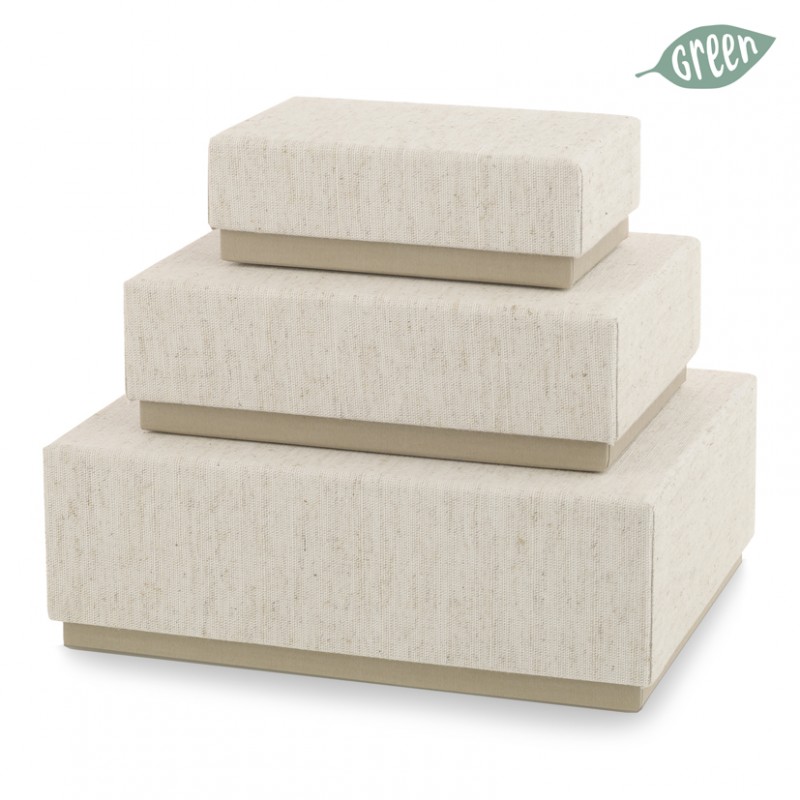 2430D.3333.72 | SCATOLA LINNE s/3 20,5X16 H7,5CM- natura