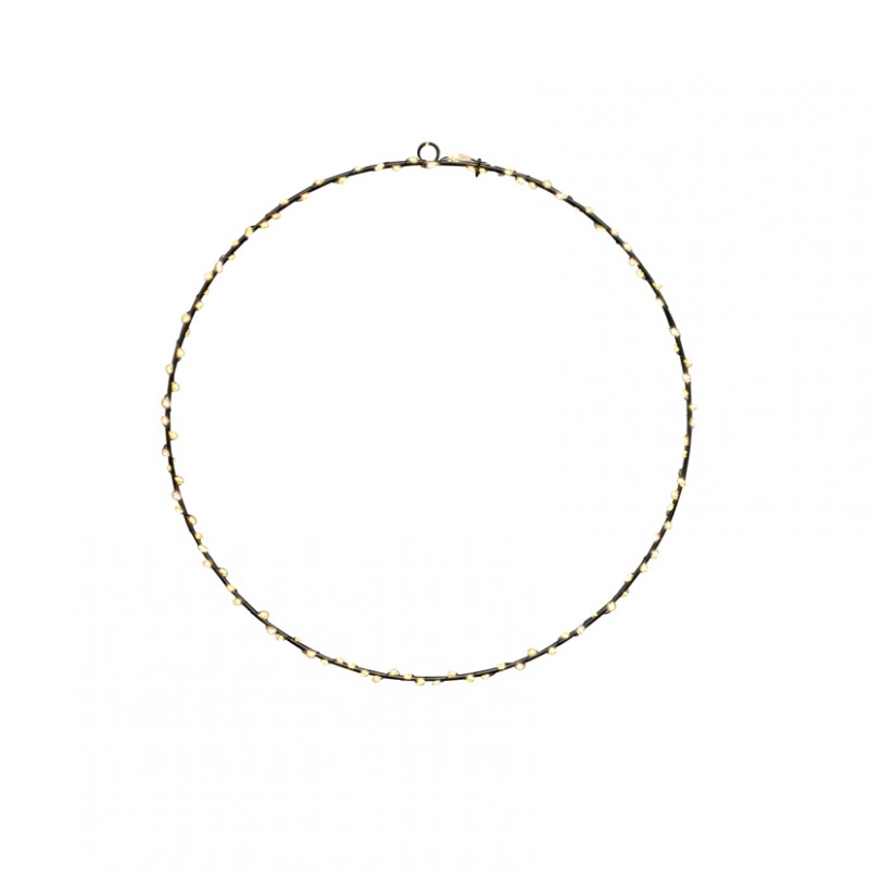 258232 | CERCHIO LUCI METALLO batt. 150LED D45-ne