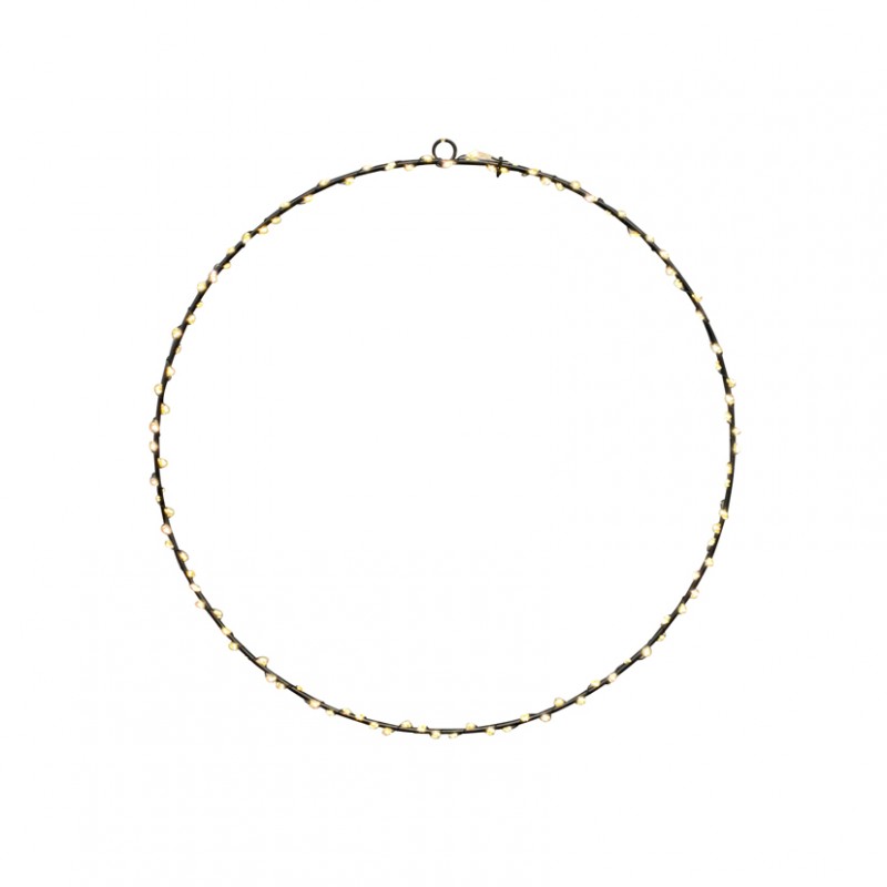 258233 | CERCHIO LUCI METALLO batt. 180LED D55-ne