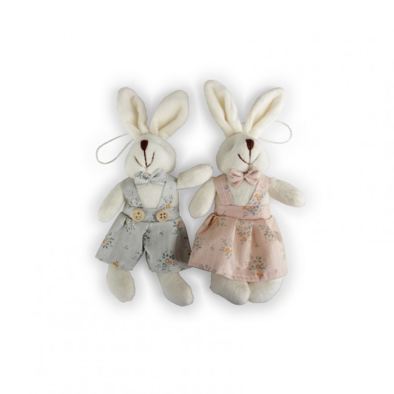 Coniglio m/f h20cm 4pz