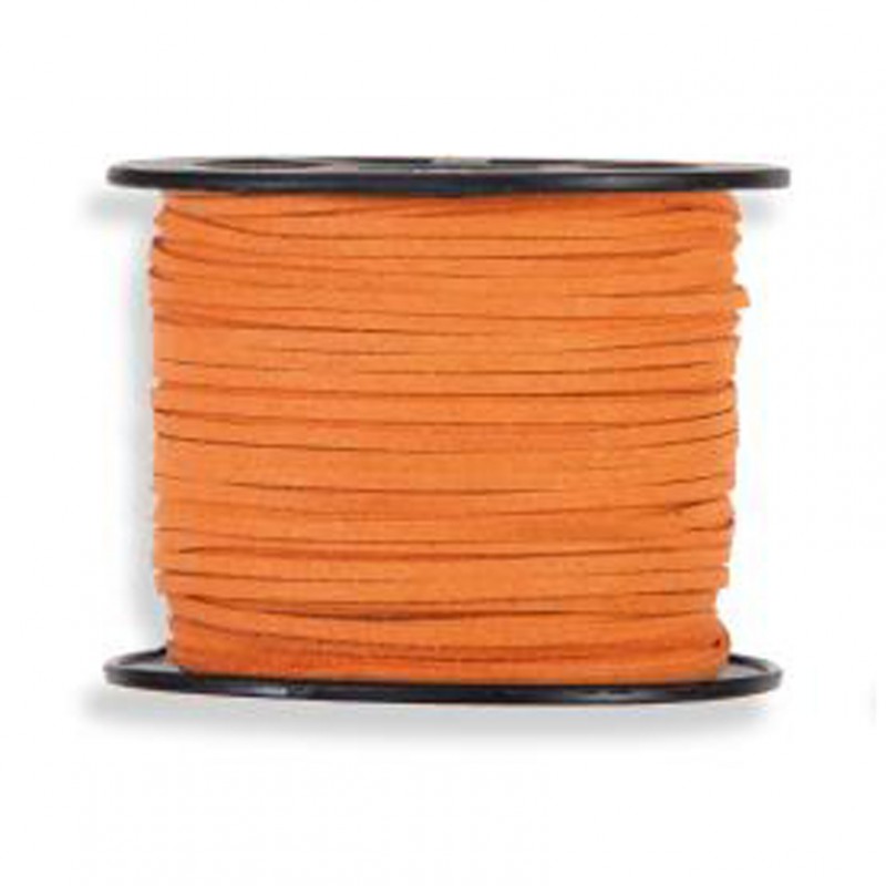 N/leather cord 3mm 45mt - orange