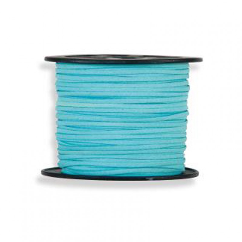 N/leather cord 3mm 45mt - sky blue