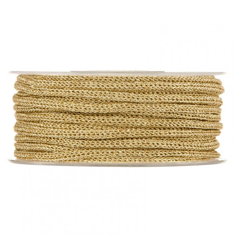 Metal cord 5mm 50mt - gold