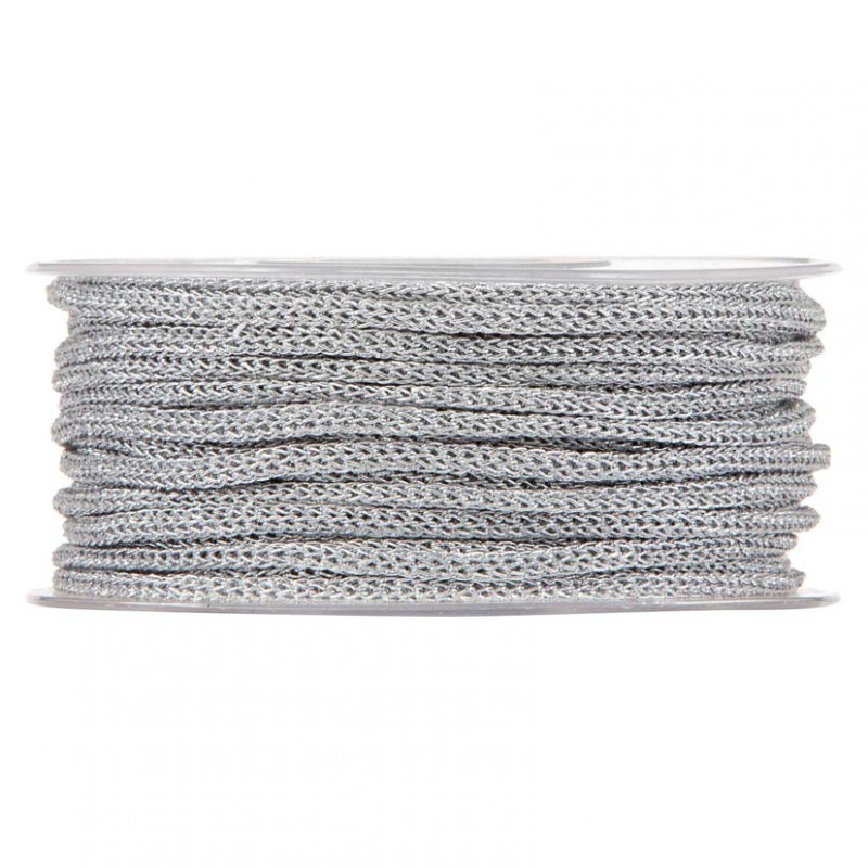 Metal cord 5mm 50mt - silver