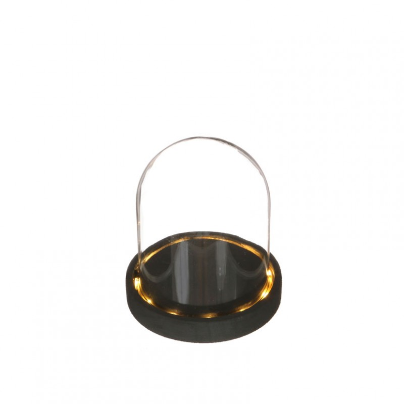 29592 | CAMPANA VETRO D12 H13,5 cm c/led-nero