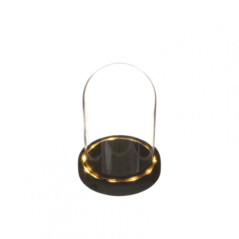 29593 | CAMPANA VETRO D12 H16,5 cm c/led-nero