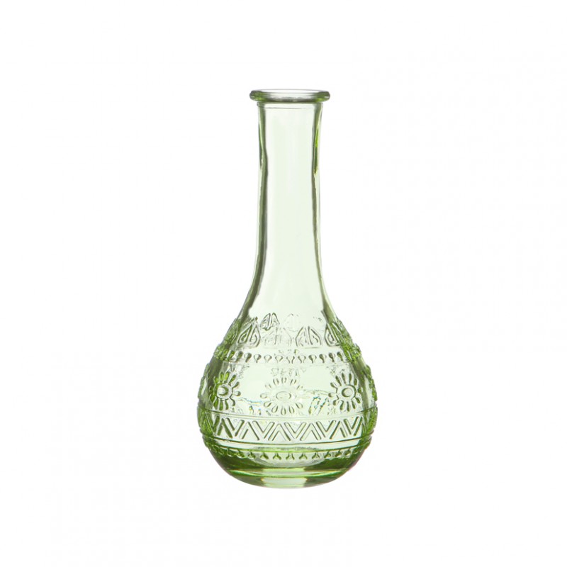 Paris glass bottle d7.5 h15.8 green