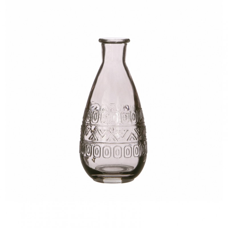 Rome glass bottle d7,5 h15,8 cm gray
